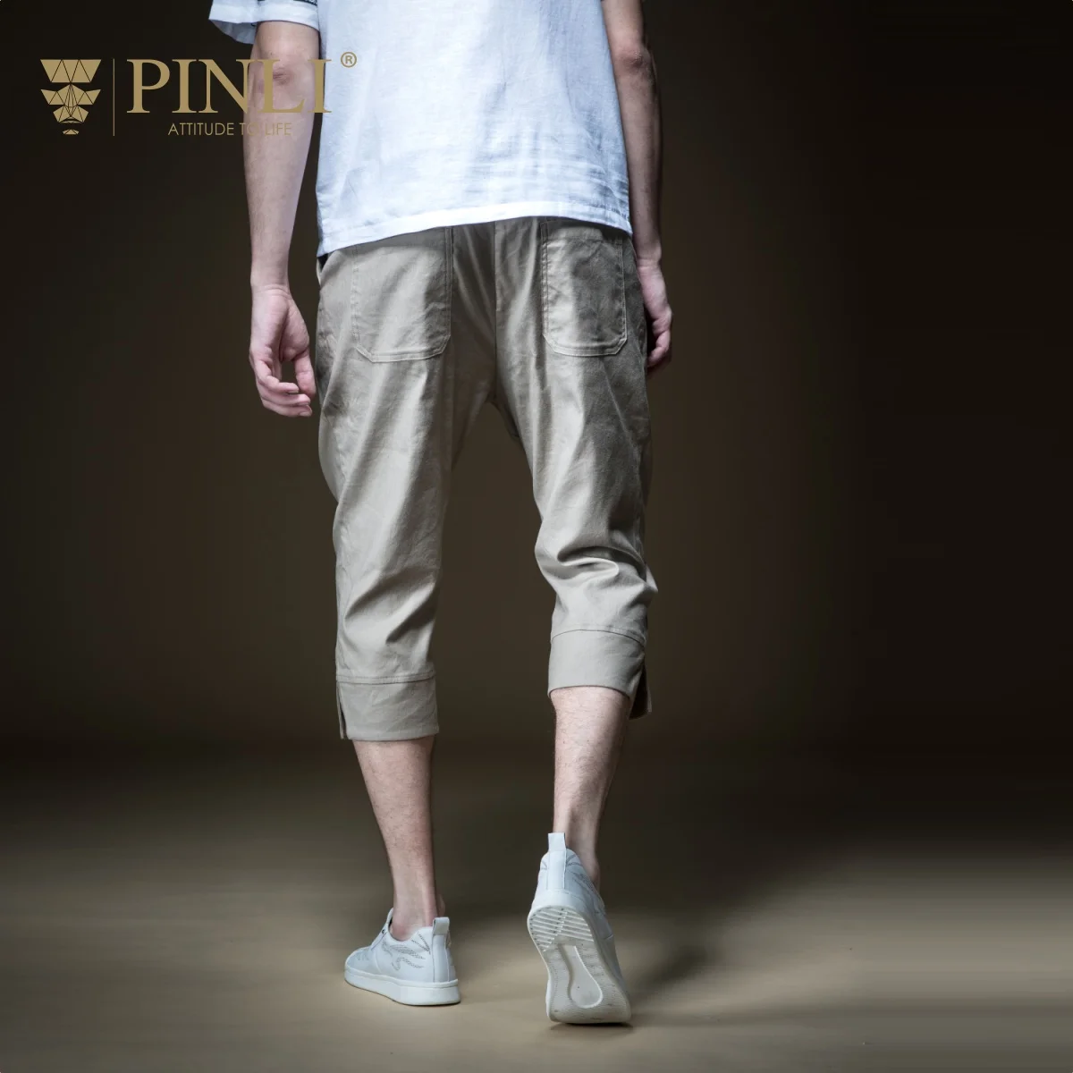 2019 спортивные штаны для бега Pinli новая летняя мужская одежда хлопок пенька отдыха