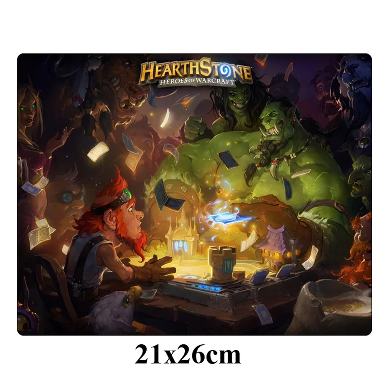 6 21x26 см игровой коврик для мыши Hearthstone Heroes Of Warcraft маленький размер нескользящий скоростной геймер фиксирующий край коврик для мыши для офисного коврика - Цвет: 6
