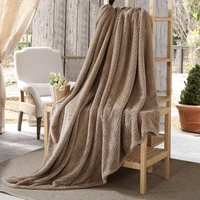 solid color blanket mesh pineapple flannel blanket thick plain gift air conditioning blanket nap blanket