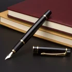 Перьевая ручка Hero, металлическая ручка для подписи, Золотой зажим, деловая офисная ручка для письма, школьные принадлежности, подарочная ручка с чернилами