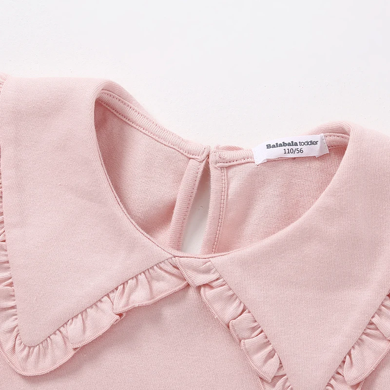 Balabala/детская одежда футболка с длинными рукавами для девочек хлопковая Осенняя