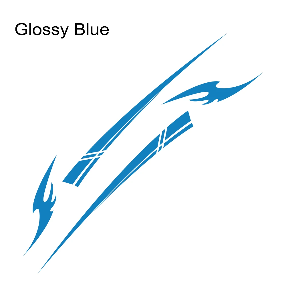 Glossy Blue Накладка на капот автомобиля Наклейка стильная авто стороны тела виниловая пленка наклейки гонки спорт графика тюнинг автомобильные аксессуары для Honda Civic - Название цвета: Glossy Blue