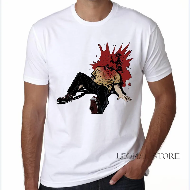 LEOMAN 2018 New Fashion Design Tee Shirt Men's Short Sleeve Printing Machine O-Neck The Walking Dead short sleeve T Shirts | Мужская