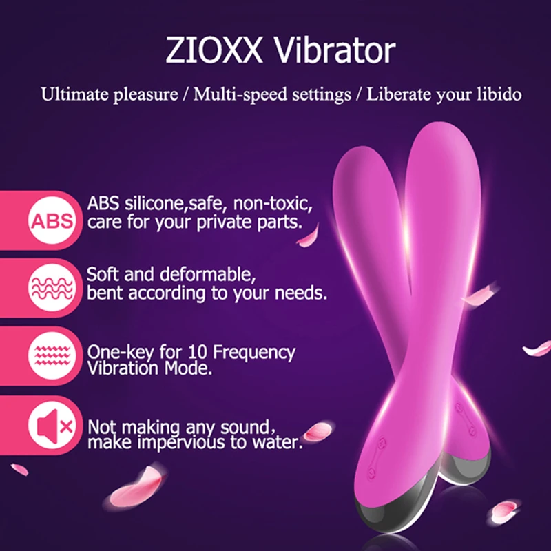 Большой фаллоимитатор ZIOXX мощный вибратор 10 режимов вибрации для женщин массажер