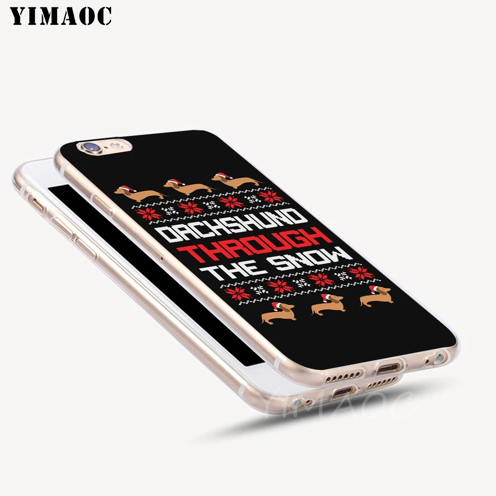 YIMAOC Santa Claus Christmas happy holidays Soft TPU Silicone Case for Apple iPhone 8 7 6 6S Plus X 5 5S SE XS Max XR |