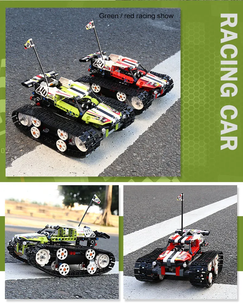 Игрушка малыш Technic серия Радиоуправляемый трек дистанционного управления гоночный автомобиль набор строительных блоков кирпичи развивающие игрушки, совместимые с 20033
