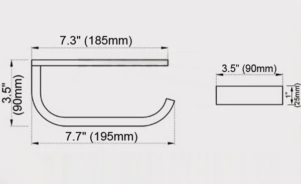 Роскошный латунный квадратный настенный держатель для туалетной бумаги