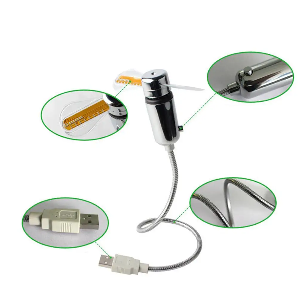 DSstyles USB Электрический вентилятор светодиодный часы маленькие бытовые