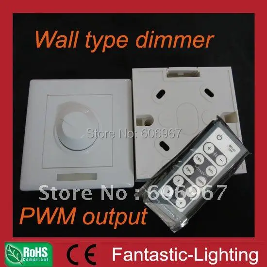 

12v-24VDC IR remote dimmer 12key with manual and knob wall type PWM LED wireless dimmer