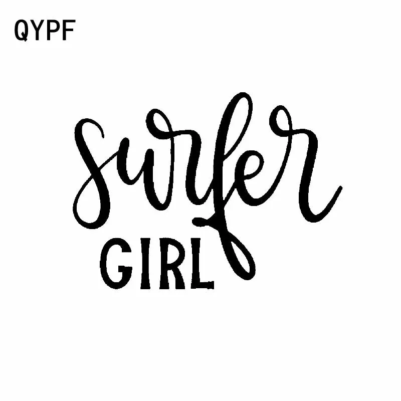QYPF 15 см * 11 модные виниловые автомобильные наклейки с персонажами серфера черные