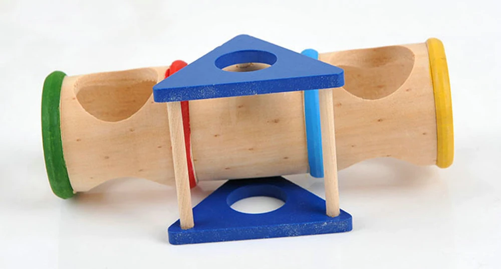 Домашние животные хомяк Seesaw спортивная игрушка деревянная пористая клетка дом с тоннелем трубка Крыса Мышь Мыши продукт маленький питомец спрятать играть забавные аксессуары