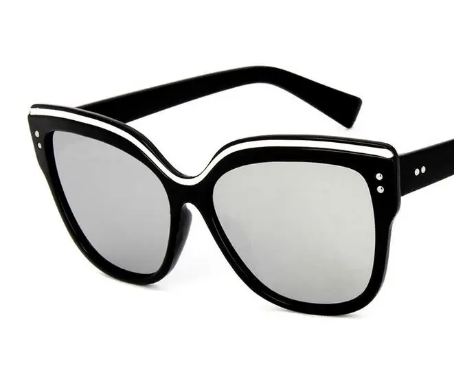 Модные солнцезащитные очки с большими гвоздями модные кошачьим глазом яркие