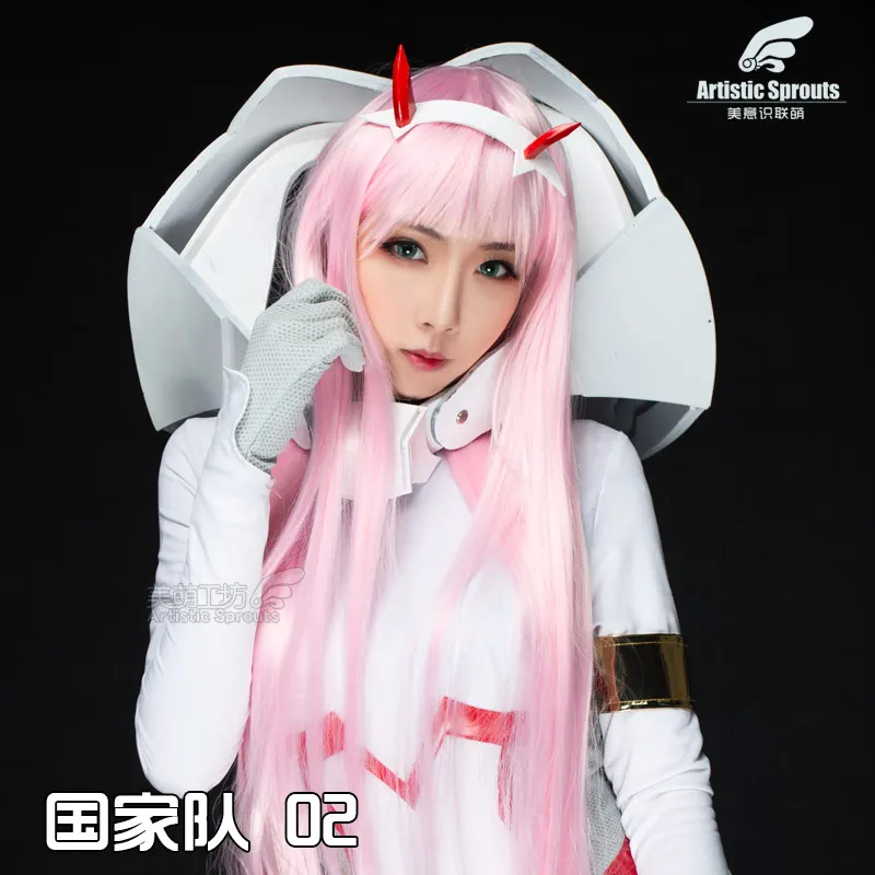 DARLING in the FRANXX 002 Zero Two, белый, красный костюм для вождения, костюм для косплея, костюм на Хэллоуин, Униформа, комбинезон, броня, размеры s, m, l