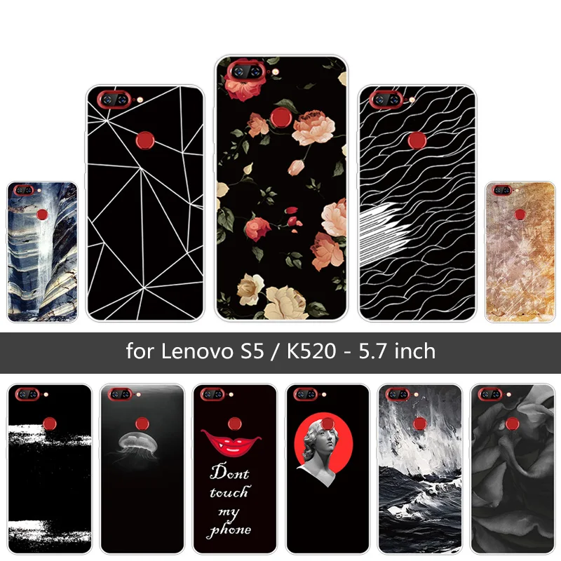 5.7 inch for Lenovo S5 Mobile Phone Fancy Case K520 Ultra Thin Soft TPU Fundas Silicone Coque |