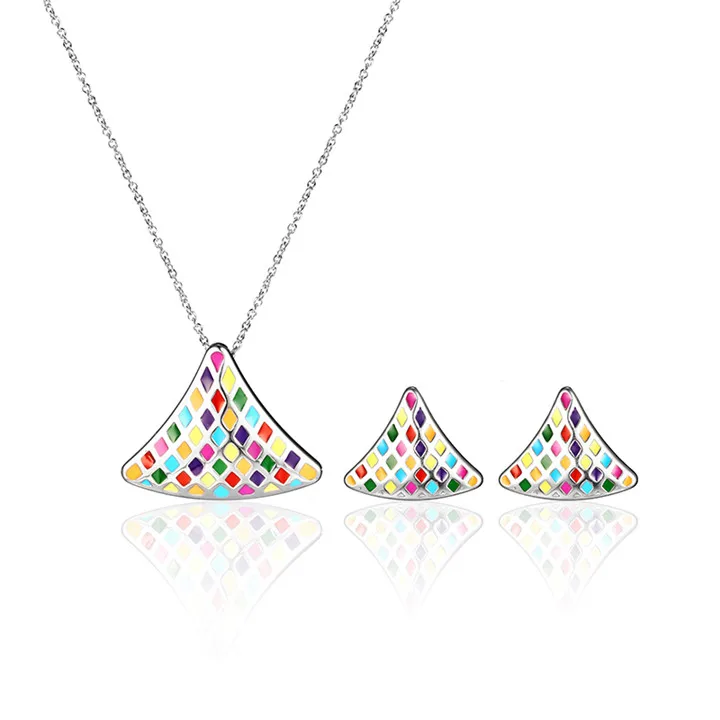 OUFEI Jewelry аксессуары наборы из нержавеющей стали набор украшений для женщин серьги Цепочки и ожерелья Для женщин Аксессуары свадебные - Окраска металла: XH0412-ST-S