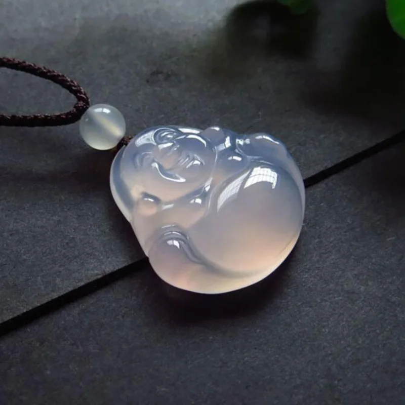 Ожерелье с подвеской из нефрита и халцедона для мужчин женщин|Подвески| |