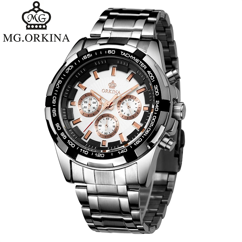 Мг. Часы наручные ORKINA мужские с японским механизмом Кварцевые водонепроницаемые