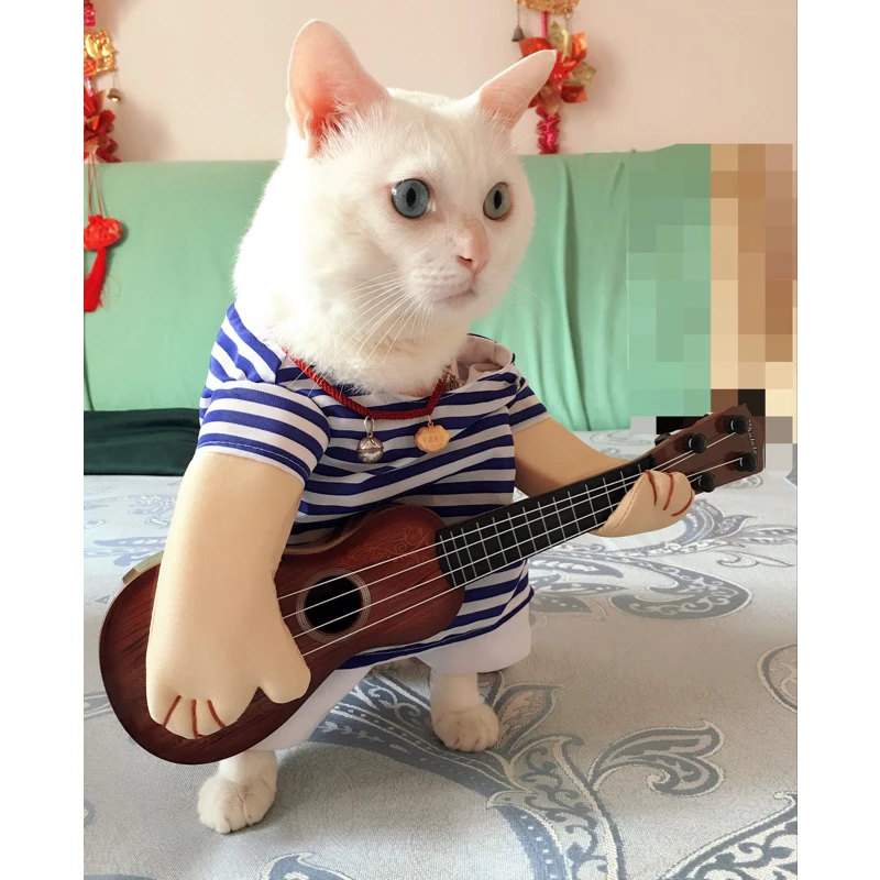 Костюм для гитары Забавный костюм кошек маленьких собак щенков одежда косплея