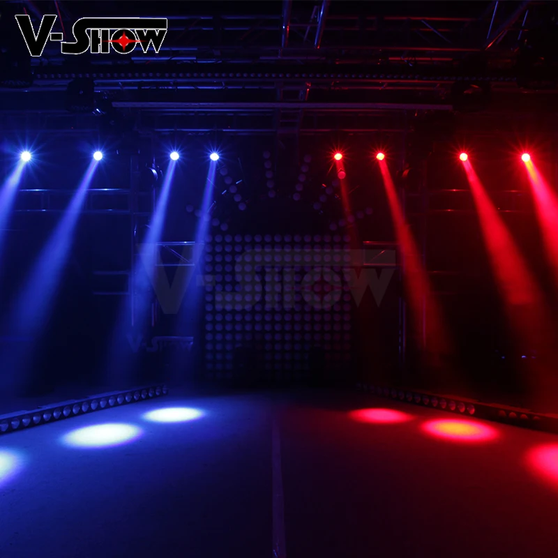 V show 60W RGBW супер луч светодиодный светильник с движущейся головкой Halo Effect Dj Disco