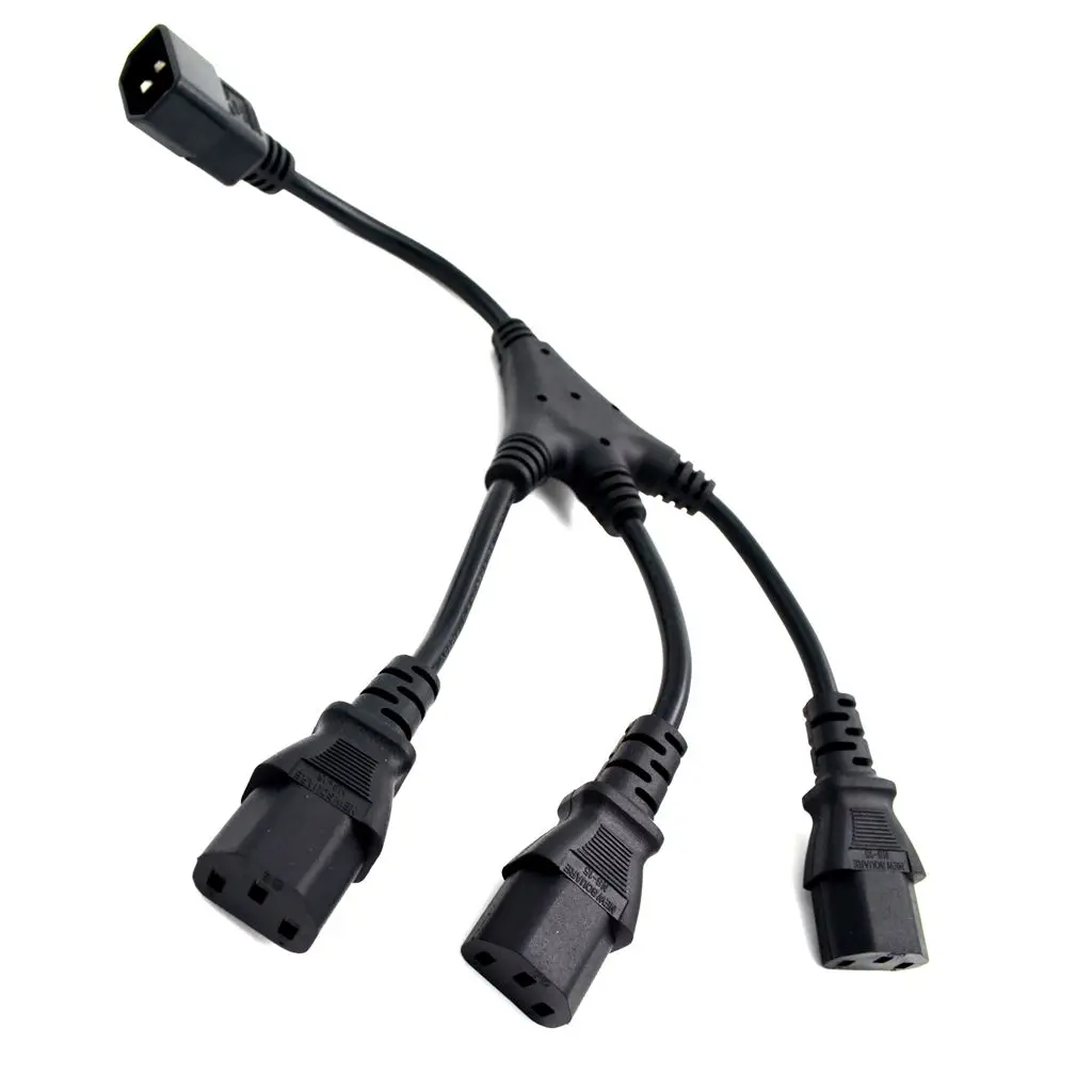 Высокое качество IEC 320 C14 штекер для 3XC13 Женский Y Тип сплиттер шнур питания, C14 до 3 x C13, 250 В/10A 1 шт