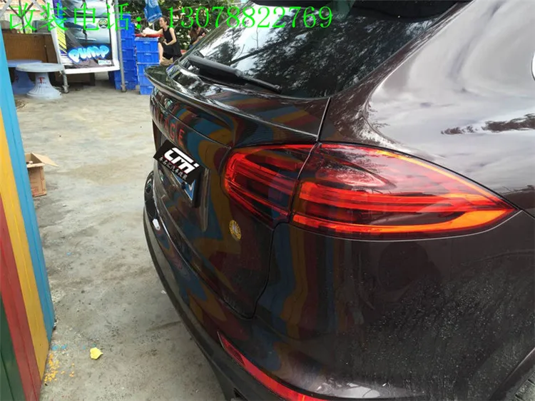 Подходит для Porsche Cayenne 958 15 17 Vantage спойлер из углеродного волокна хвост