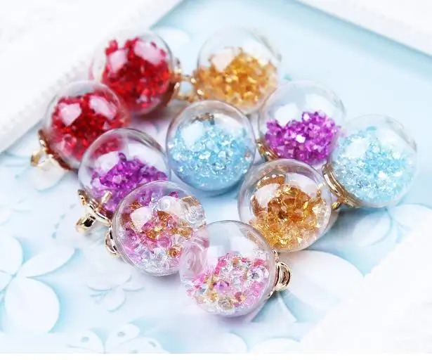 Корень 10 шт./упак. 17 мм с украшением в виде кристаллов со стеклянными круглыми