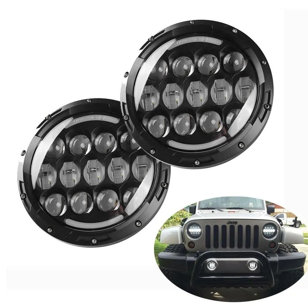 Мощный прожектор линзы DRL Лампа фара 7 дюймов для Land Rover Defender Jeep JK Wrangler CJ TJ|projector