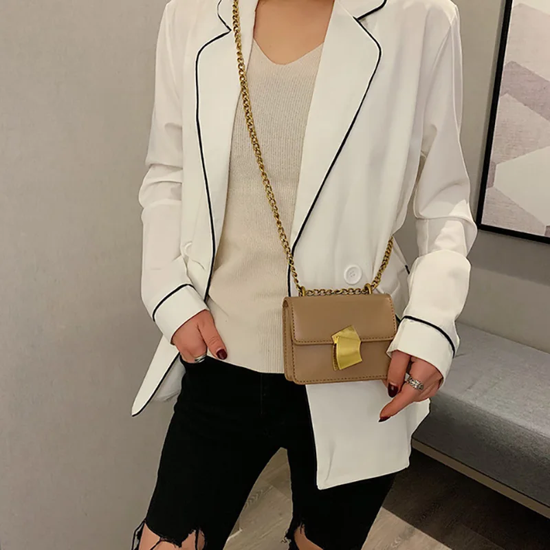 Корейская модная сумка через плечо на цепочке для женщин бренд класса люкс Messenger