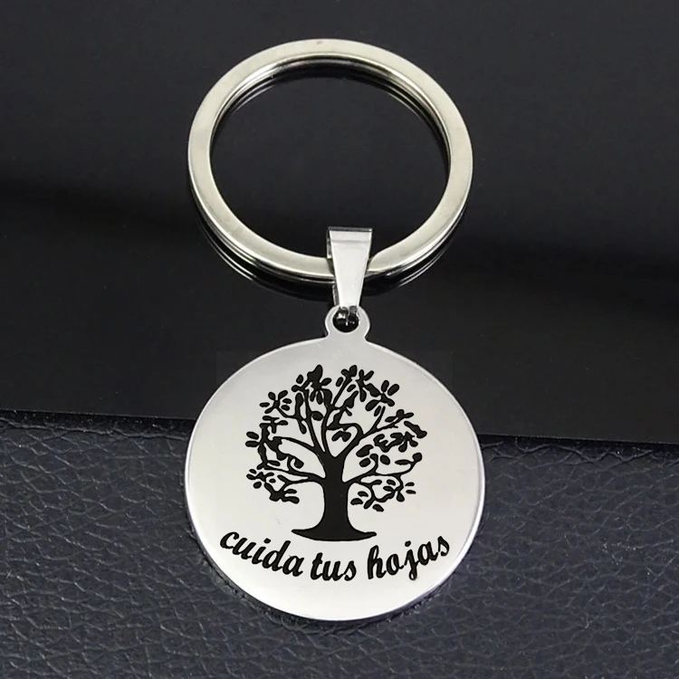 

Tree Keychain Newest Stainless Steel Charm Keyring Jewelry llavero for Men and Women YP6795