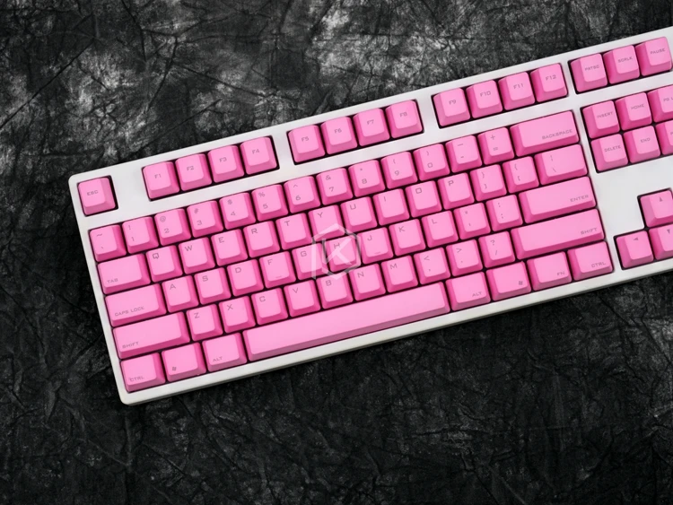 PBT лазерные колпачки dip dye розовые брелки в OEM профиль с вишневым MX стебли пластик