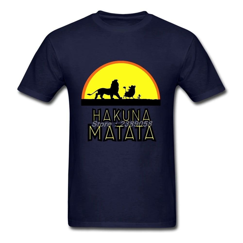 Роскошные Брендовые мужские футболки облегающие Hakuna Matata Уникальные с коротким