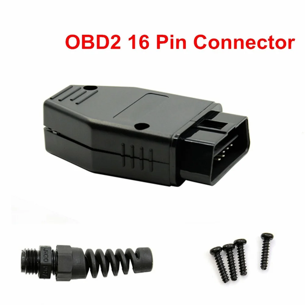 OBD с разъемом папа OBD2 16Pin разъем OBDII для адаптера переменного тока J1962 в наличии
