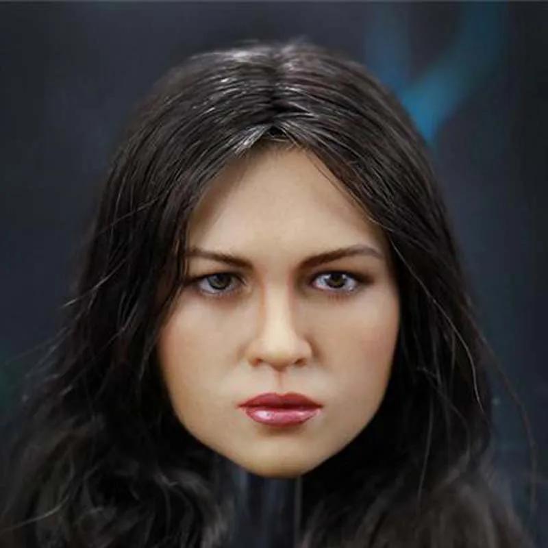 Mnotht игрушки Масштаб 1:6 Euramerican furious женщина голова Лепка JT001 Женщина солдат резьба