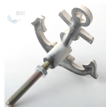 

2Pieces/Lot 60x70mm American Retro Door Hardware Handle Anchor Creative Cabinet Handle
