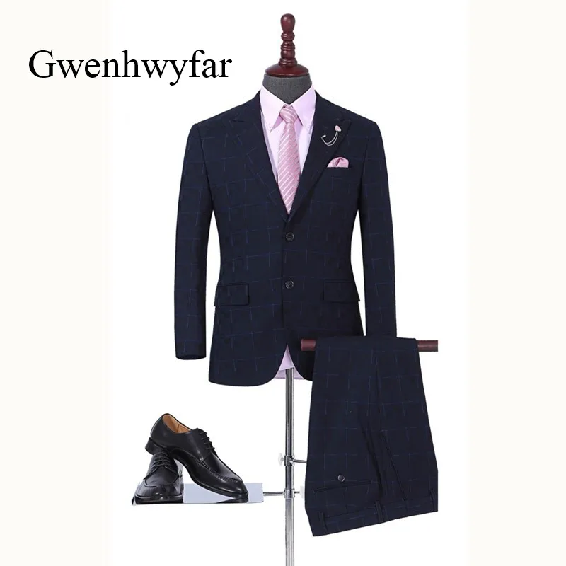 Костюм из 2 предметов мужской костюм в британском стиле новейший дизайн брюк