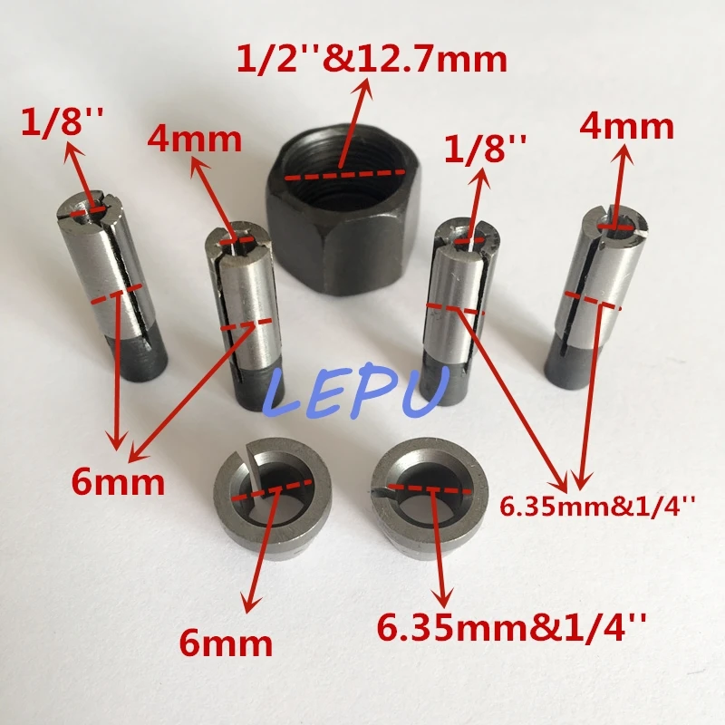 

Trimmer collet cone nut adapter transfer replacement for Makita 3701 3703 3705 3706 3709 3710 3707F/FC 3708F/FC 3700B/D MT370