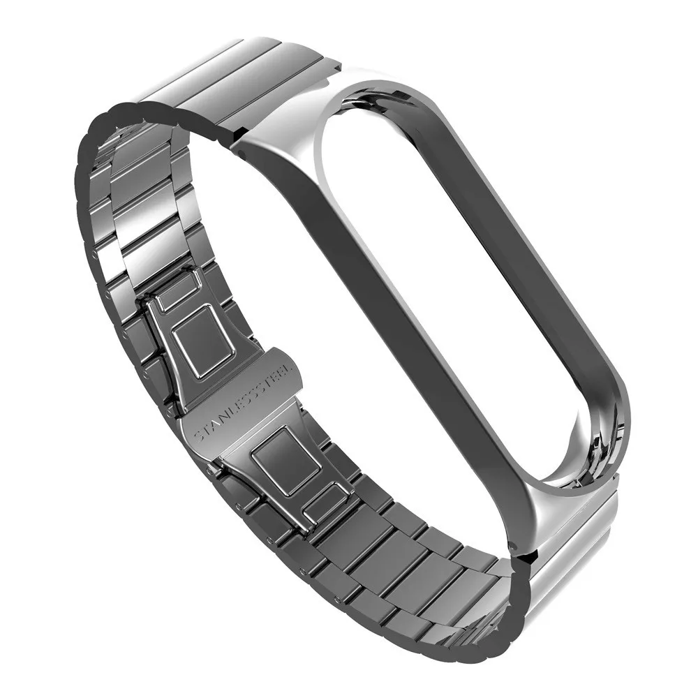 Новейший браслет из нержавеющей стали ремешок для часов XiaoMi Mi Band