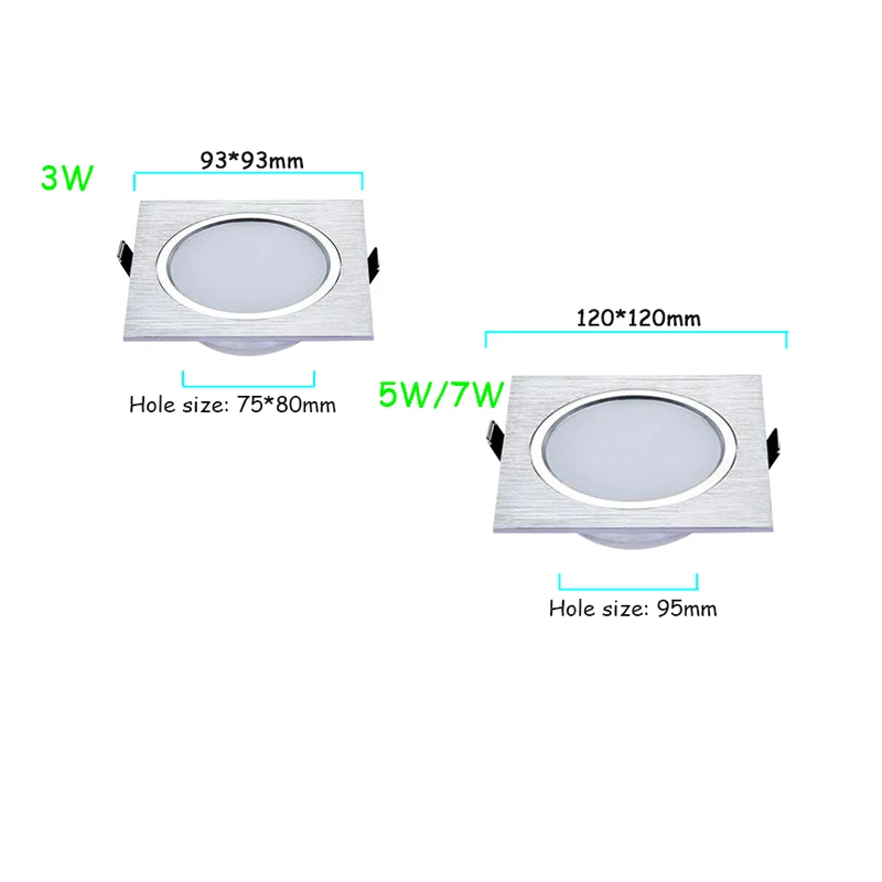 Светодиодный потолочный светильник квадратная Встраиваемая лампа для кухни