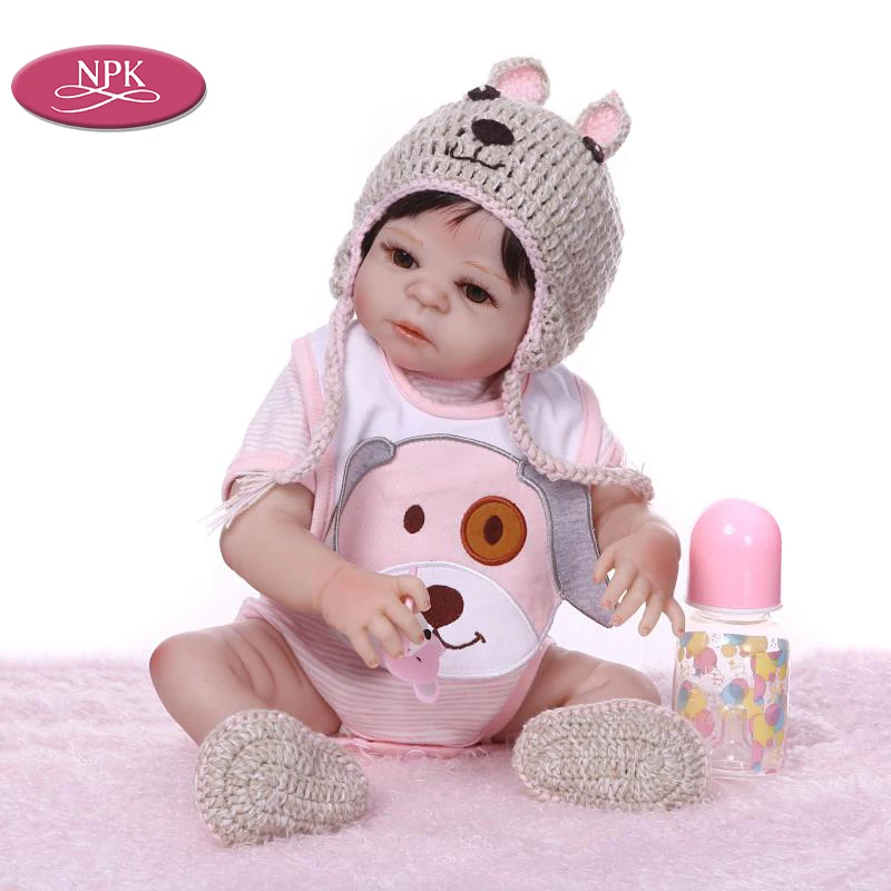 NPK 45 см полностью силиконовая кукла для тела новорожденных девочек мягкие