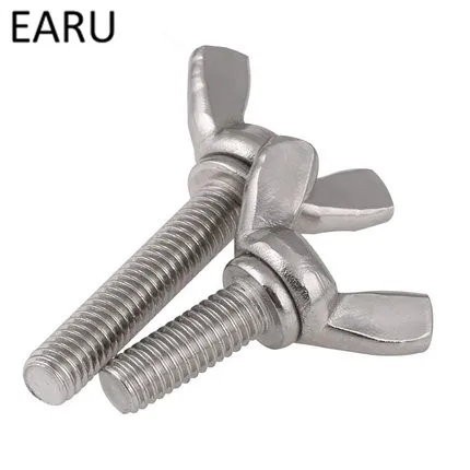 DIN316 Standard 304 Stainless Steel Butterfly Ingot Claw Hand Screw Bolt Machine M10*25/30/35/40mm F | Обустройство дома