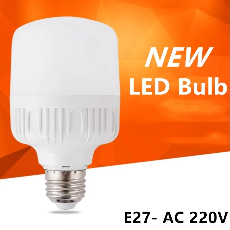 

Hot power LED Bulb Lamp E27 220V-240V Light Bulb Smart IC Power 5W 10W 15W 20W 30W 40W 50WHigh Brightness Lampada LED Bombillas