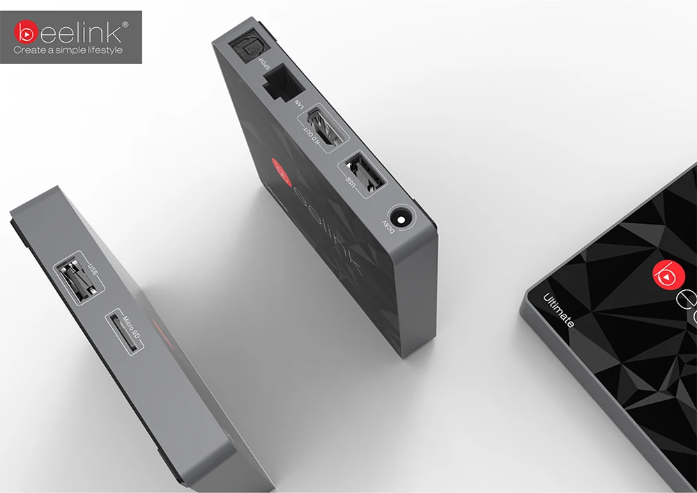 Beelink GT1 Ultimate tv Box Amlogic S912 3+ 32 ГБ Восьмиядерный Android 7,1 медиаплеер 5G wifi Bluetooth 4,0 телеприставка 2 шт./лот