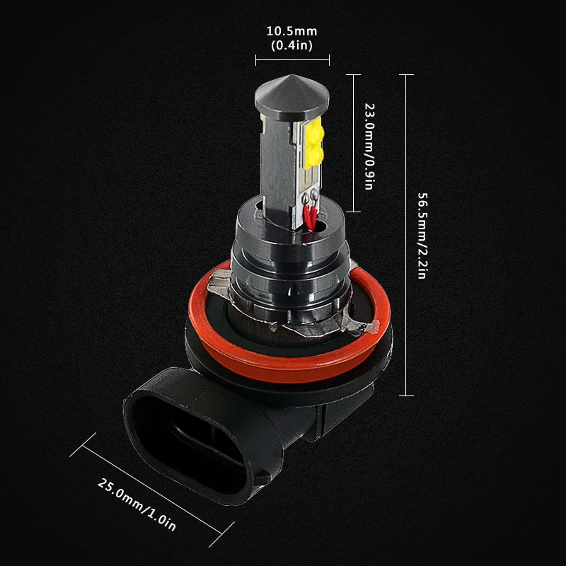 2 шт. H8 H11 Led HB4 9006 HB3 9005 туман светильник с светодиодные лампы для Honda 1200LM 6000K белый