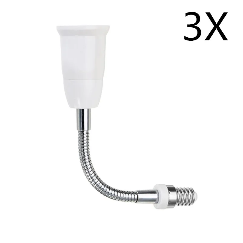 3pcs CLAITE 3 шт 5 шт 10 шт 18 см E14 к E27 гибкая расширить лампы базы Адаптер винтовой держатель конвертер AC250V - Цвет: 3pcs