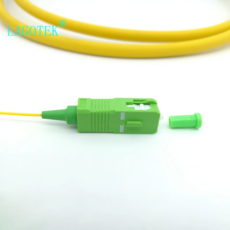 10PCS/LOT  12 Cores 12 colors Fiber 0.9mm 1.2m 9/125 Singlemode SC/APC Bunchy Bundle Pigtail Fiber Optic Pigtail