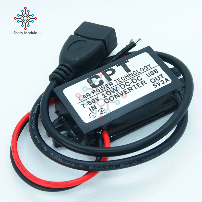 X40342 DC-DC 7-50 в до 5 В 2 а 10 Вт автомобильный преобразователь питания Micro Mini USB понижающий адаптер питания с низким нагревом и автоматической защитой - Цвет: X40342