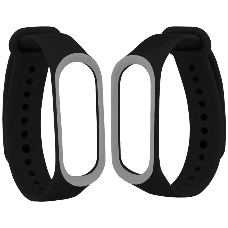 3 Mi Band 3 4 браслет для Xiaomi mi 3 4 ремешок на запястье Двойной Цветной силиконовый браслет Смарт-браслет аксессуары - Цвет: 3