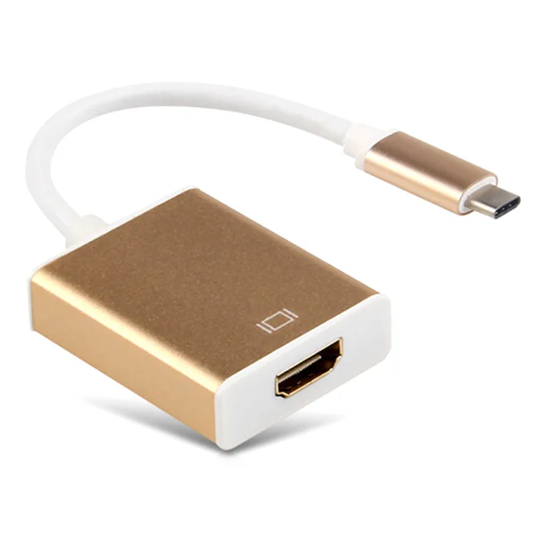 Gold USB C HDMI Кабель-адаптер Usb 3,1 Thunderbolt 3 к HDMI Iphone Usb-c к HDMI кабель-конвертер для устройств типа C - Цвет: Gold