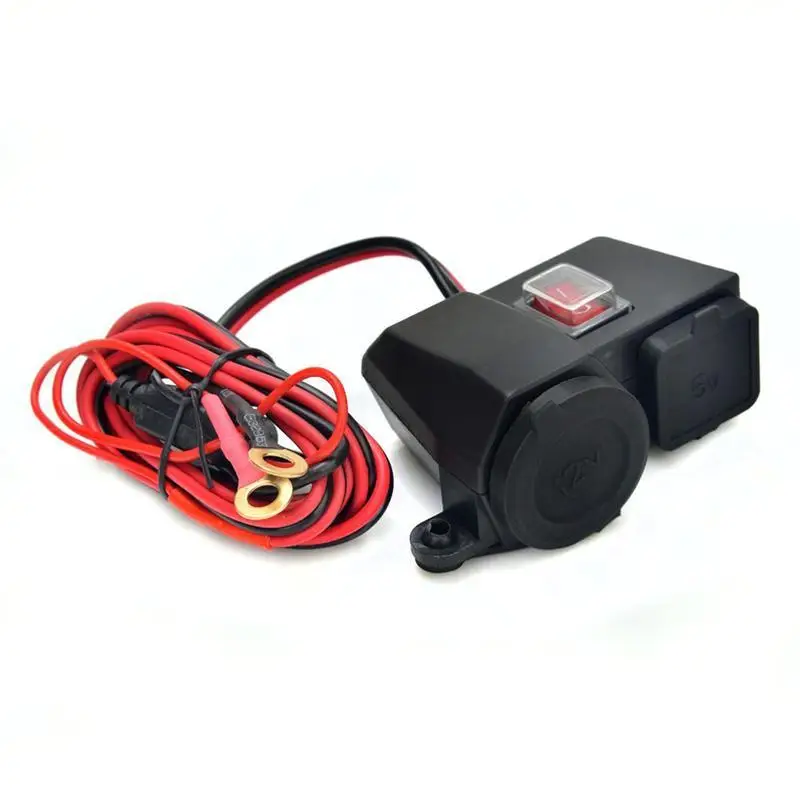 Водонепроницаемый мотоцикл 12V гнездо прикуривателя 5 V/2.1A Dual USB зарядное