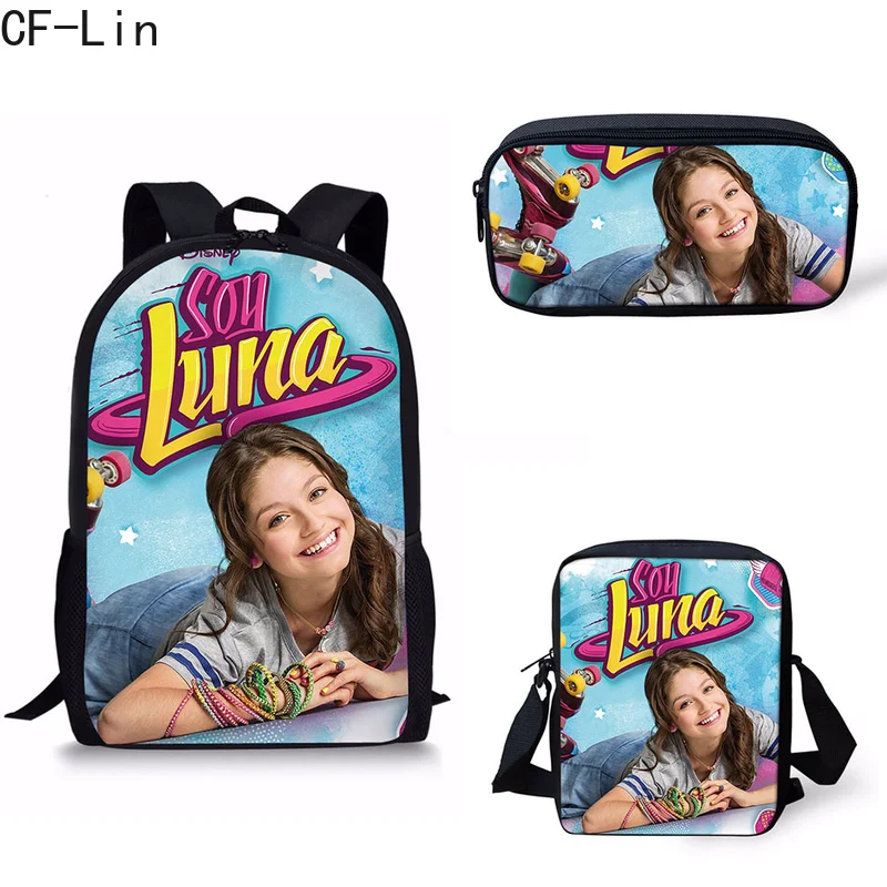Новинка 2020 Лидер продаж школьные ранцы с принтом Soy Luna 3 шт./компл. детские рюкзаки